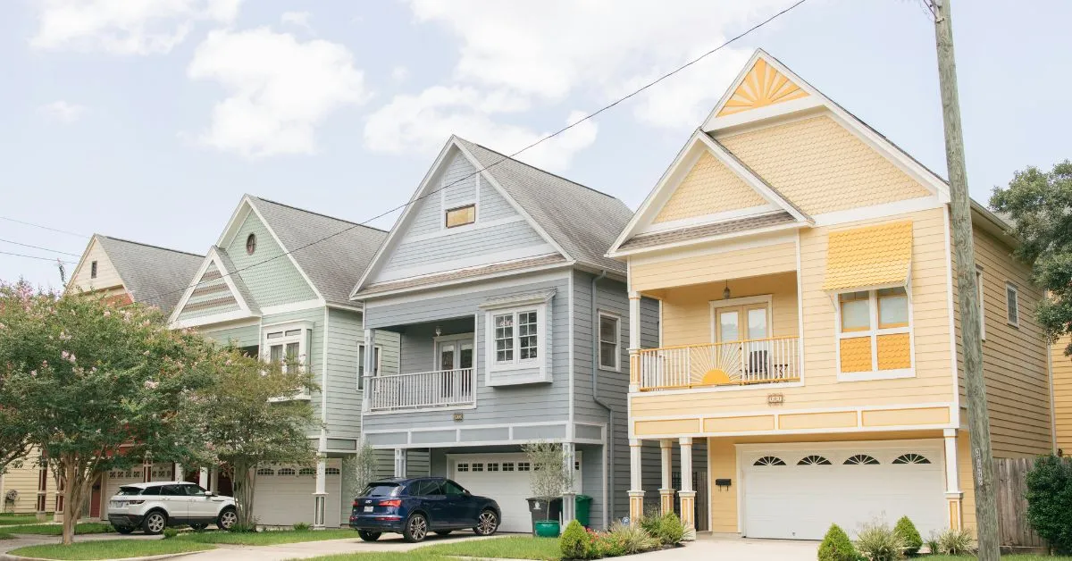 Row of houses in Houston