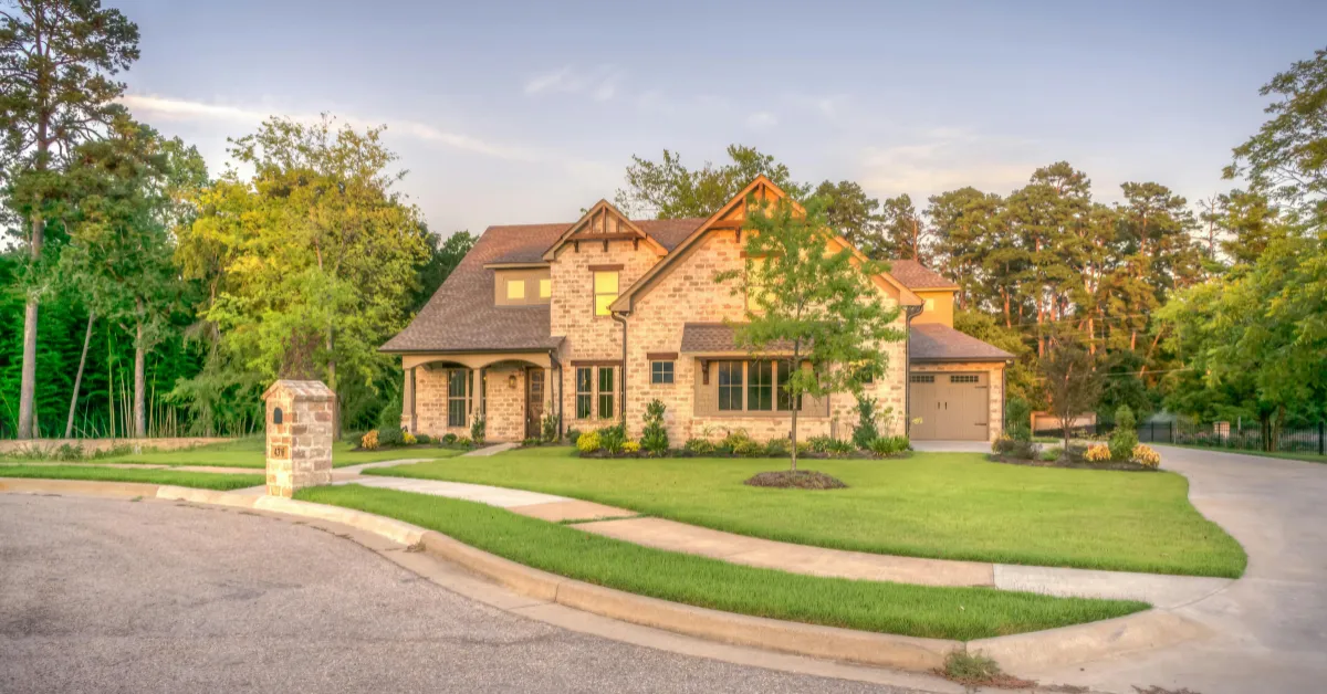 image of house with a yard